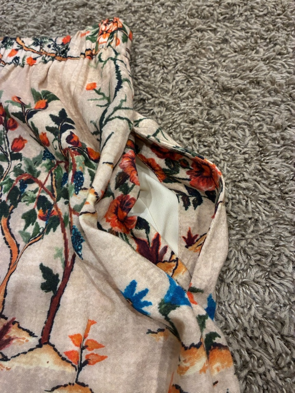 Vineet Bahl Anthropologie Swan Lake Midi Skirt Floral Nature Pockets Unique 425 - Picture 10 of 16
